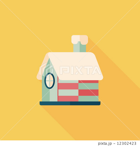 Christmas house flat icon with long shadow,eps10 Christmas house flat icon with long shadow,eps10 12302423