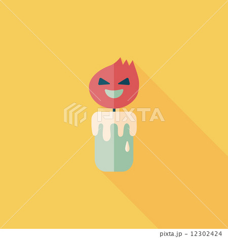 halloween candle flat icon with long shadow,eps10 12302424