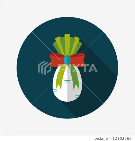 Chinese New Year gifts flat icon with long shadow,eps10 12302566