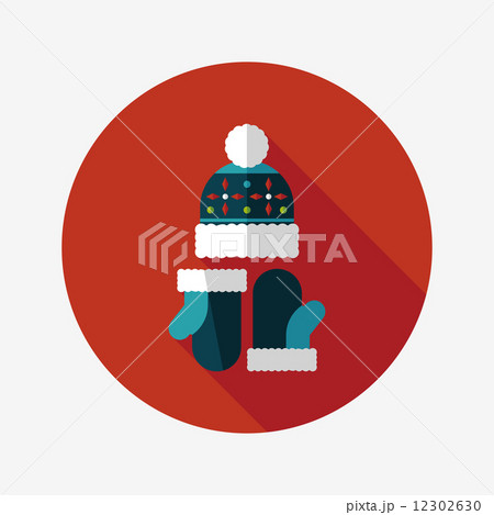 Christmas accessories flat icon with long shadow,eps10 Christmas accessories flat icon with long shadow,eps10 12302630