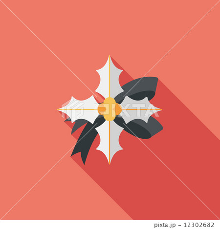 poinsettia flat icon with long shadow, eps10 poinsettia flat icon with long shadow, eps10 12302682