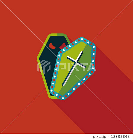 coffin flat icon with long shadow,eps10 12302848