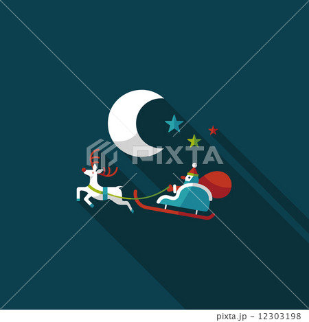 Santa Claus flat icon with long shadow, eps10 12303198