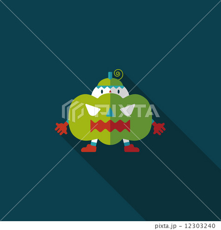 Pumpkin costume flat icon with long shadow,eps10 Pumpkin costume flat icon with long shadow,eps10 12303240