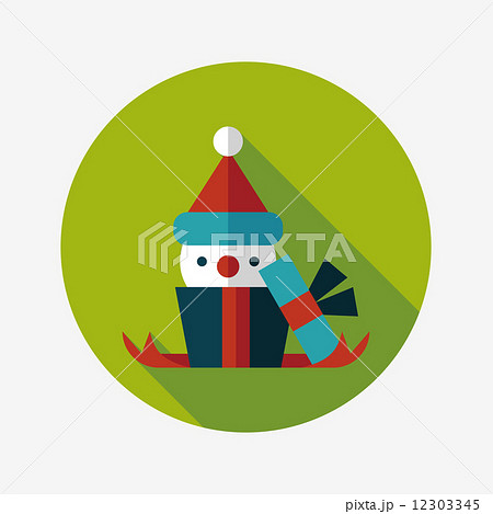 Christmas gift flat icon with long shadow,eps10 12303345