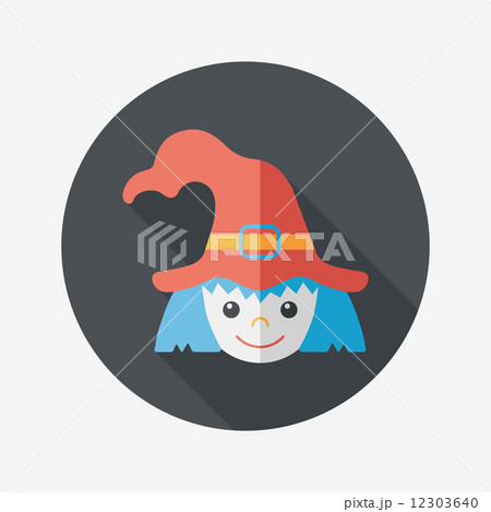 cute witch flat icon with long shadow,eps10 cute witch flat icon with long shadow,eps10 12303640