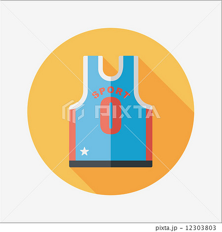 basketball clothing flat icon with long shadow,eps10 12303803