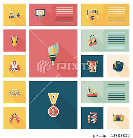 sport flat ui bakcground set, eps10 12303839
