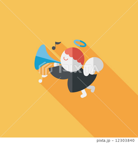 angel flat icon with long shadow, eps10 angel flat icon with long shadow, eps10 12303840