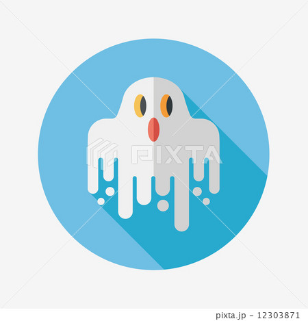 ghost flat icon with long shadow,eps10 12303871