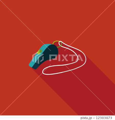 whistle flat icon with long shadow,eps10 12303873