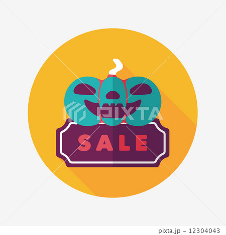 Halloween SALE flat icon with long shadow,eps10 Halloween SALE flat icon with long shadow,eps10 12304043