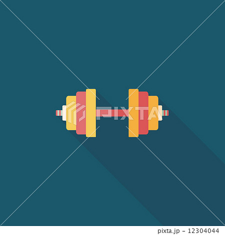 dumbbell flat icon with long shadow,eps10 dumbbell flat icon with long shadow,eps10 12304044