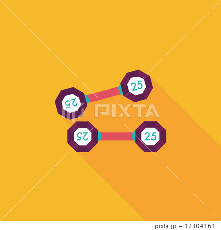 dumbbell flat icon with long shadow,eps10 dumbbell flat icon with long shadow,eps10 12304161