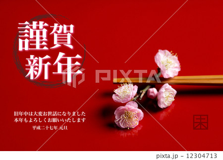 2015年賀状デザイン素材-縁起物 12304713