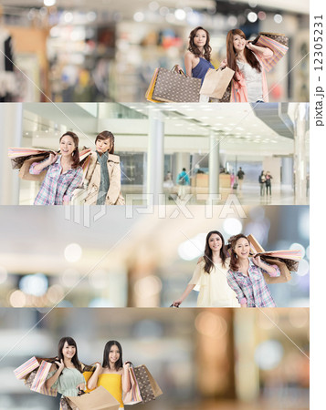 Asian woman shopping 12305231