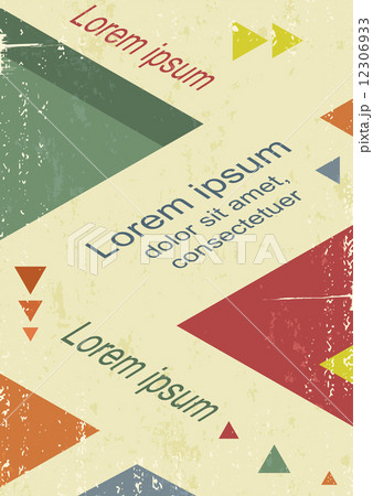 Avant-Garde retro triangle poster. Vector 12306933