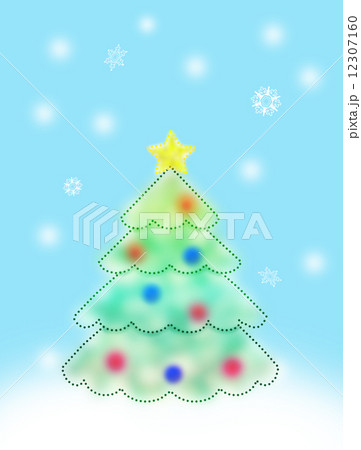クリスマスツリーと雪 12307160