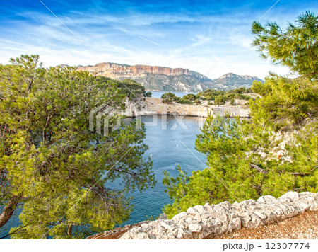 Bright summer seascape, Cote d'Azur, the Calanques 12307774