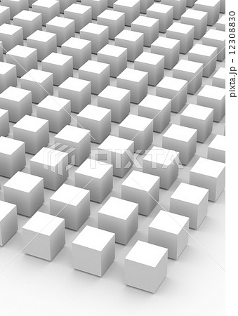 立方体 ブロック 背景 キューブのイラスト素材