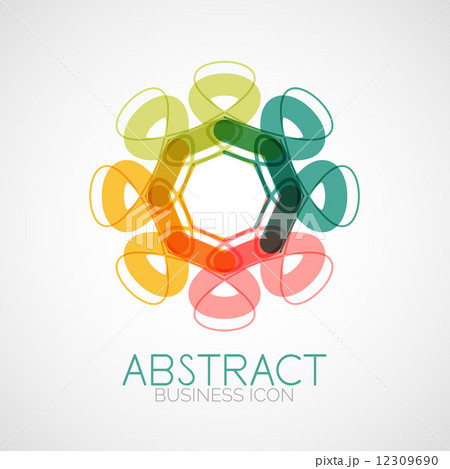 Symmetric abstract geometric shape Symmetric abstract geometric shape 12309690