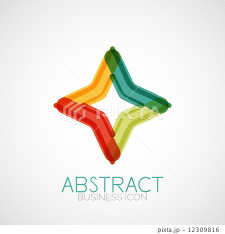 Symmetric abstract geometric shape 12309816