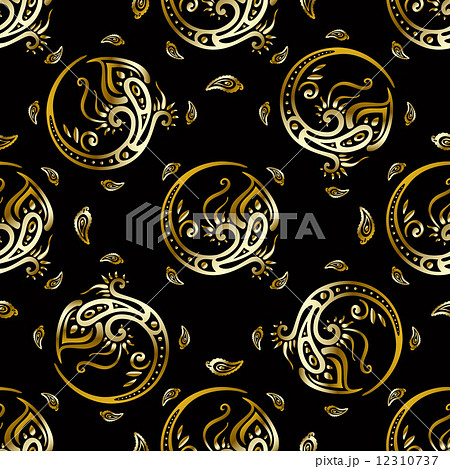 Beautiful peacock feathers. Gold pattern. Beautiful peacock feathers. Gold pattern. 12310737