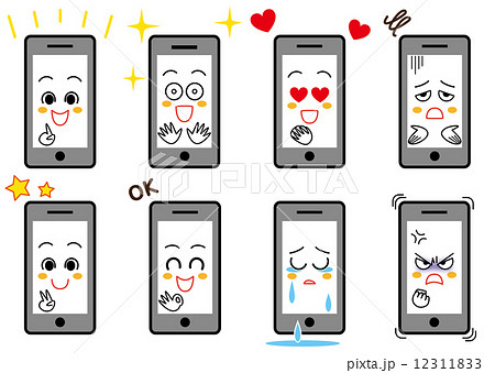スマホ 喜怒哀楽 ブラック スマホ 喜怒哀楽 ブラック 12311833