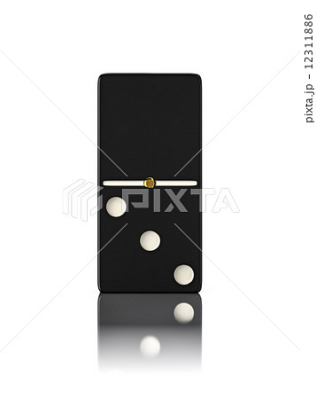 Domino game bone close up isolated Domino game bone close up isolated 12311886