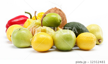fruits isolated on a white background. 12312481