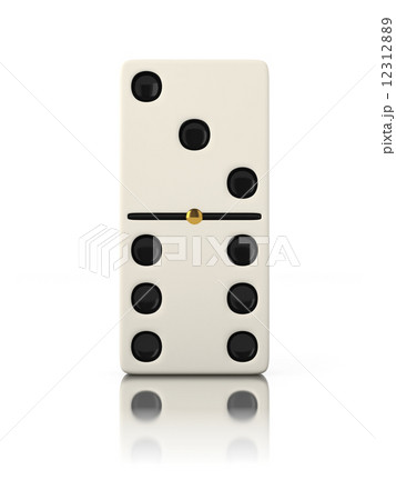 Domino game bone close up isolated 12312889