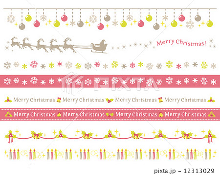 クリスマス ライン素材のイラスト素材 12313029 Pixta