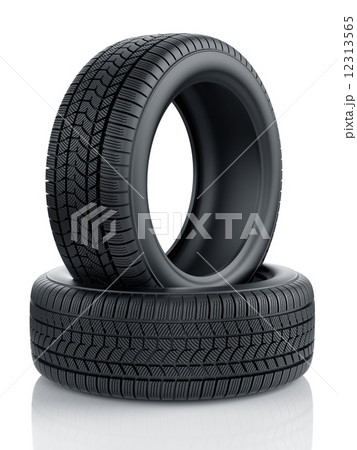 High detaled winter tyres isolated 12313565