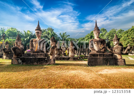 Wat Xieng Khuan Buddha park. Vientiane, Laos 12315358