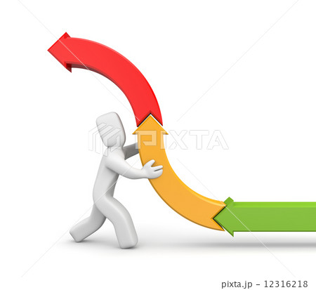 Person with arrows. Success metaphor 12316218