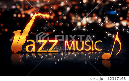 Jazz Music Saxophone Gold City Bokeh Star Shine Yellow 3D 12317168