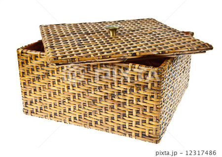 Wicker Box isolated on white background Wicker Box isolated on white background 12317486