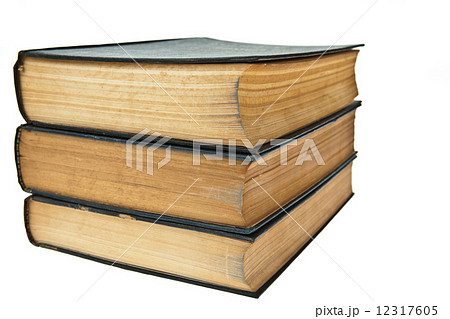 Stack of old books isolated on white background Stack of old books isolated on white background 12317605