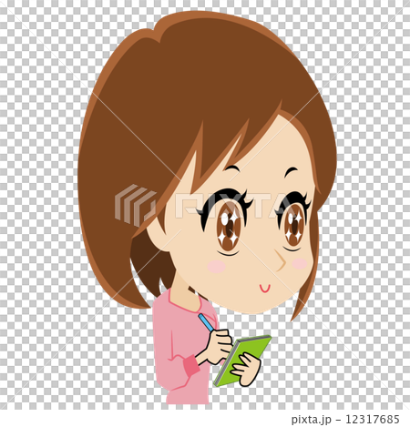 メモを取る若い女性 12317685