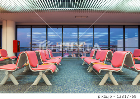 Empty waiting chair in the airport 12317769