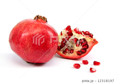 Fresh pomegranate on white background. 12318197