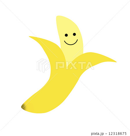 バナナのキャラクターのイラスト素材