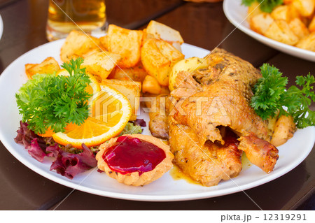 polish national dish - duck with apples and potato polish national dish - duck with apples and potato 12319291