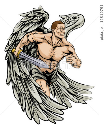 Warrior angel mascot 12319791