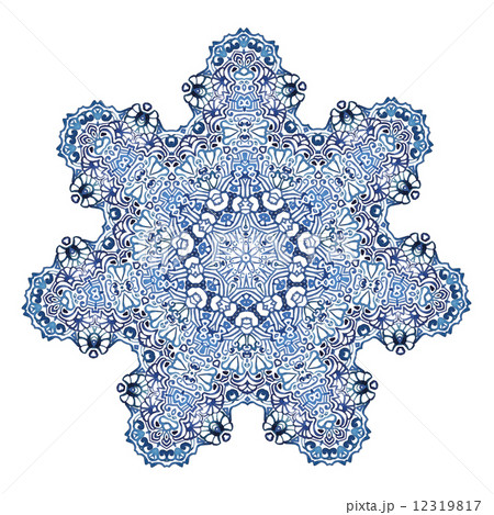 Seven-pointed snowflake pattern 12319817