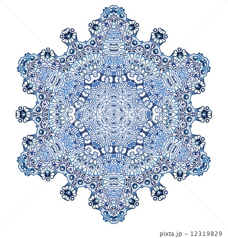 Six-pointed snowflake pattern  12319829