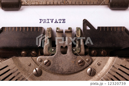 Vintage inscription made by old typewriter 12320739