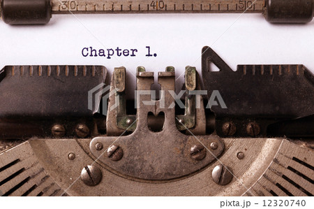 Vintage inscription made by old typewriter 12320740
