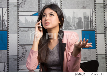 Office lady talking to phone Office lady talking to phone 12322012