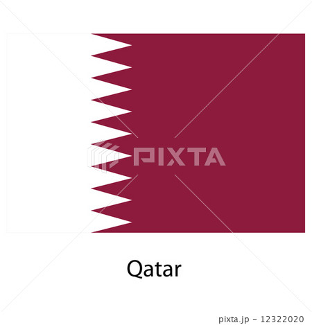 Flag  of the country  qatar. Vector illustration.  12322020